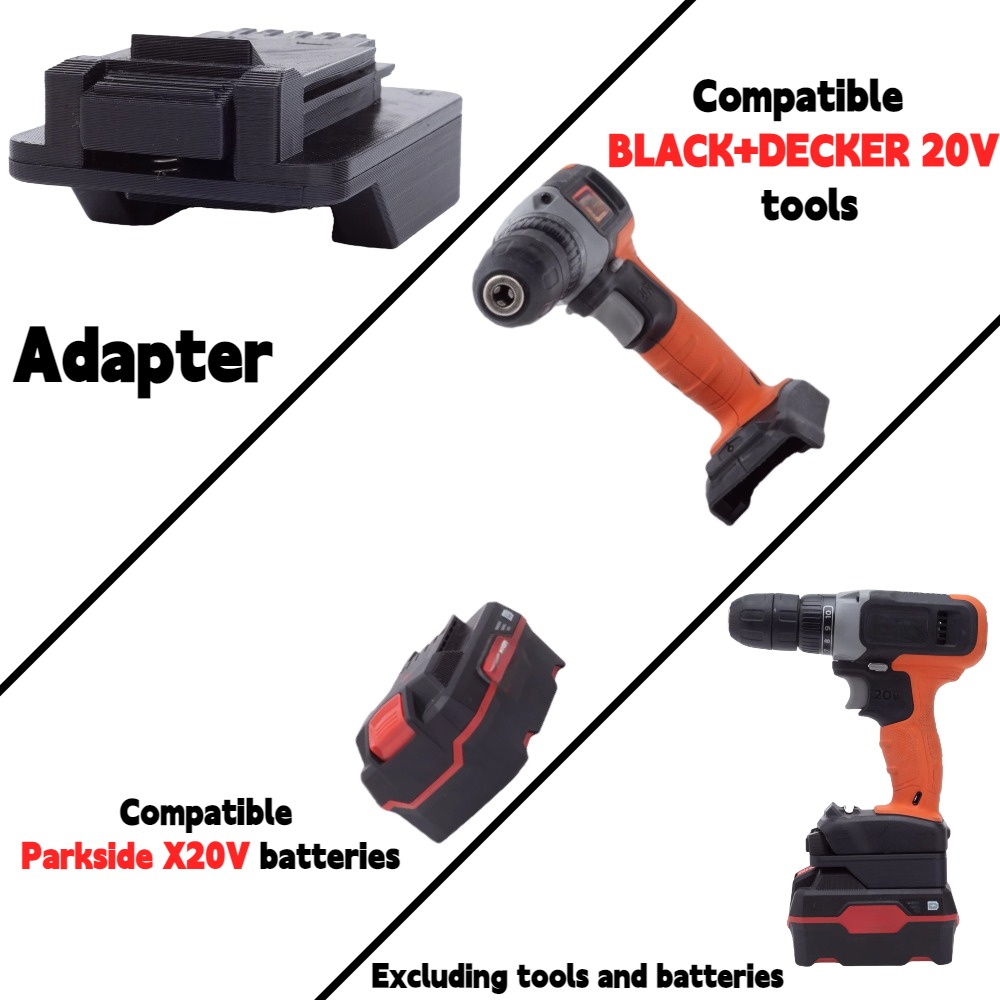 Black+Decker Tool Cordless - Adapter/Konwerter Baterii Parkside X20V TEAM Li-ion