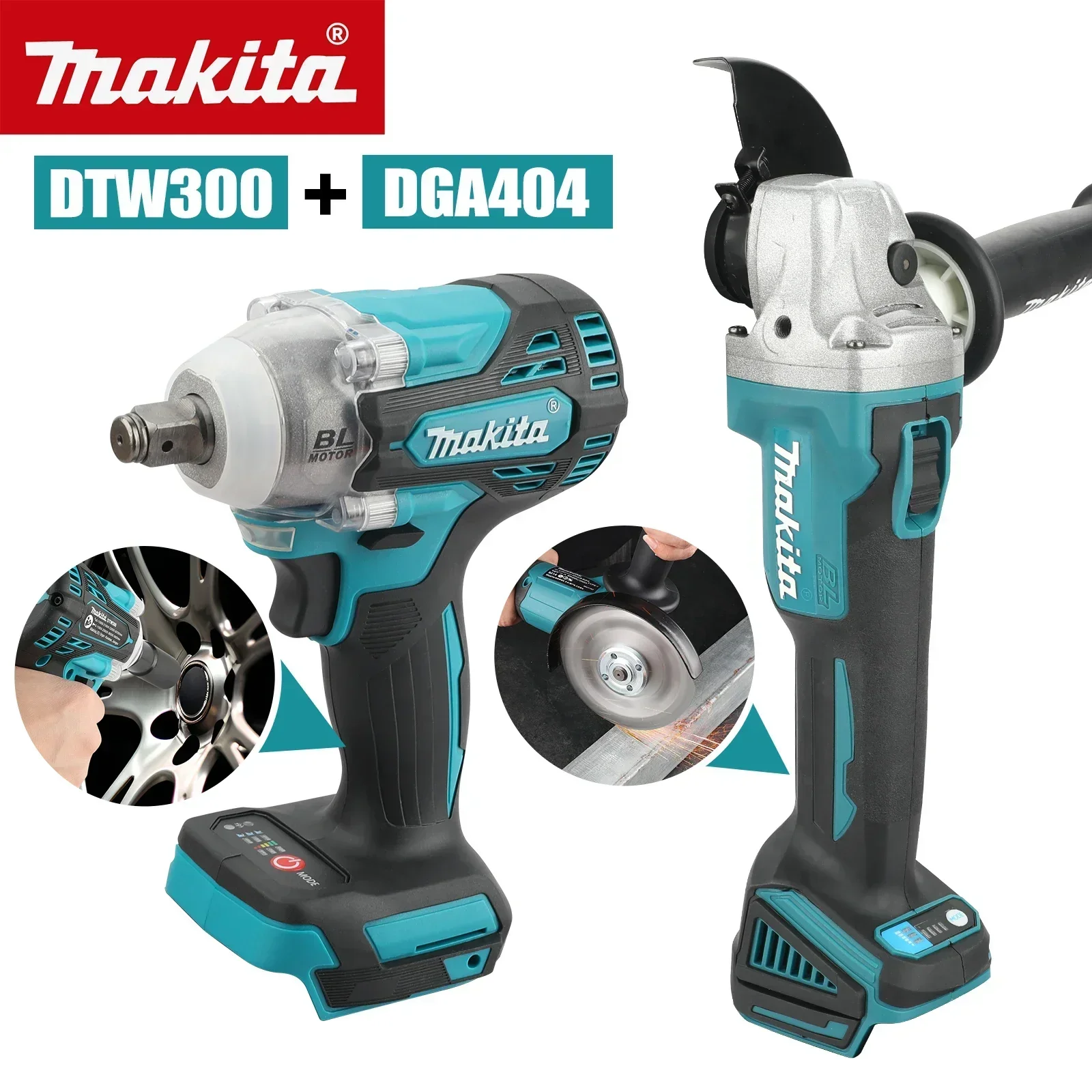 Makita Drill Dtw300 - Zestaw narzędzi Makita 18V 2-w-1: Klucz