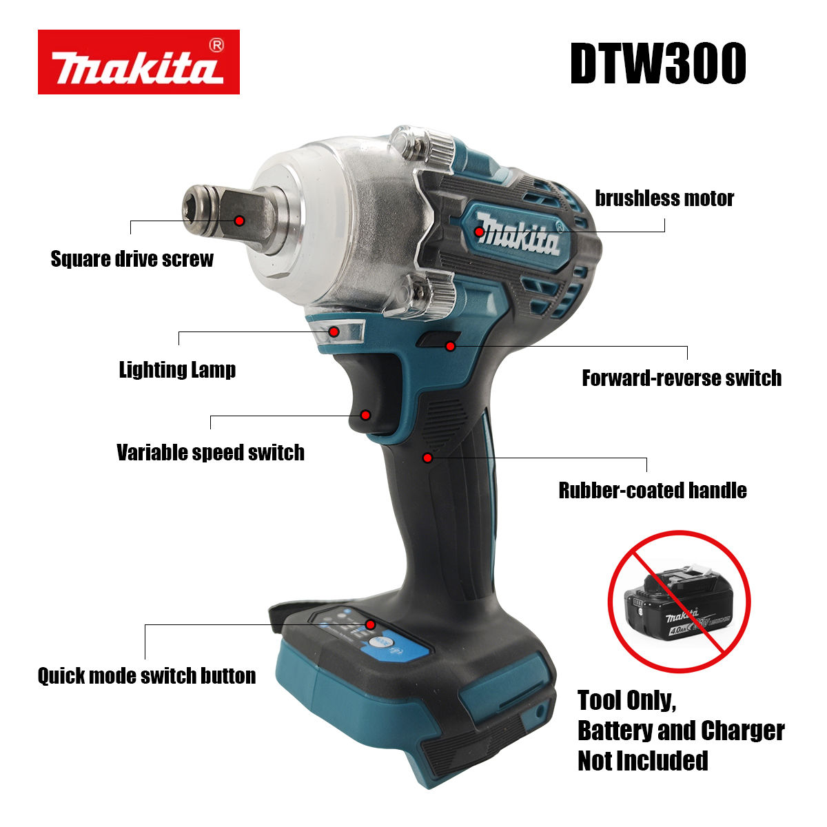 Klucz udarowy bezszczotkowy Ma – Makita Drill Dtw300 recenzja i cena
