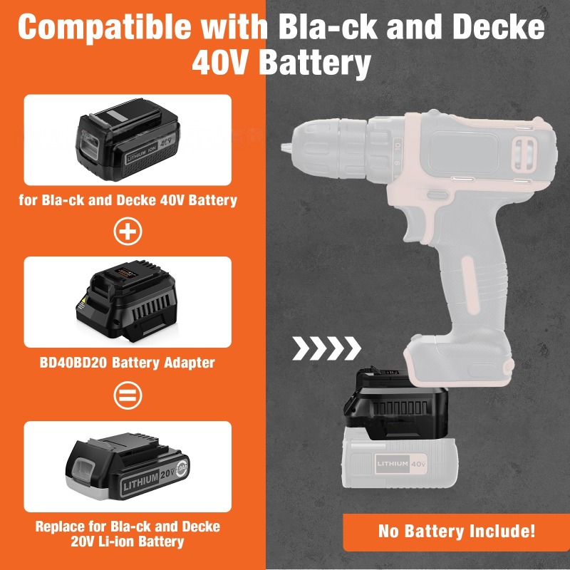 Adapter baterii HAKSINKY BD40B – Black+Decker Tool Cordless recenzja i cena